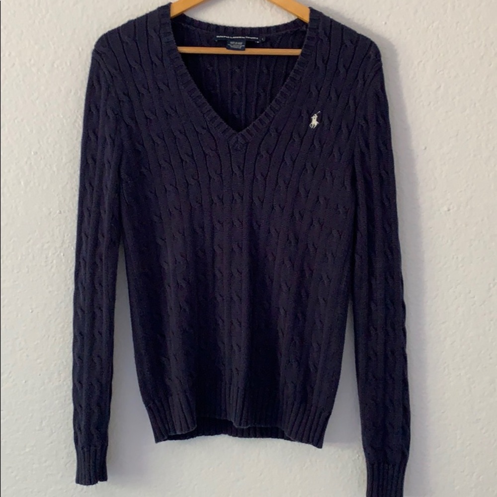 Ralph Lauren Cable Knit Sweater, size L.